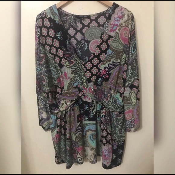 Laura Max Multicolor Floral Top Size 2X - Picture 2 of 5